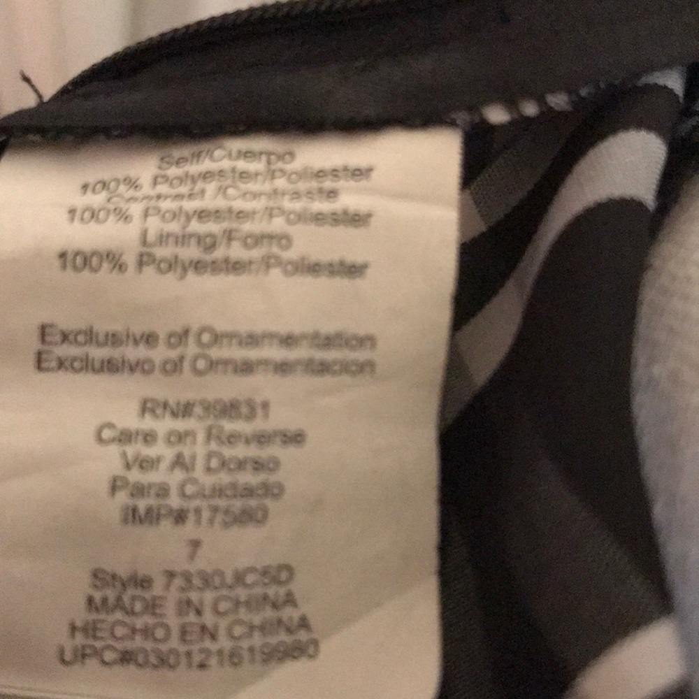 Black & Gray Strapless dress by My Michelle size 7‎ - Picture 7 of 8